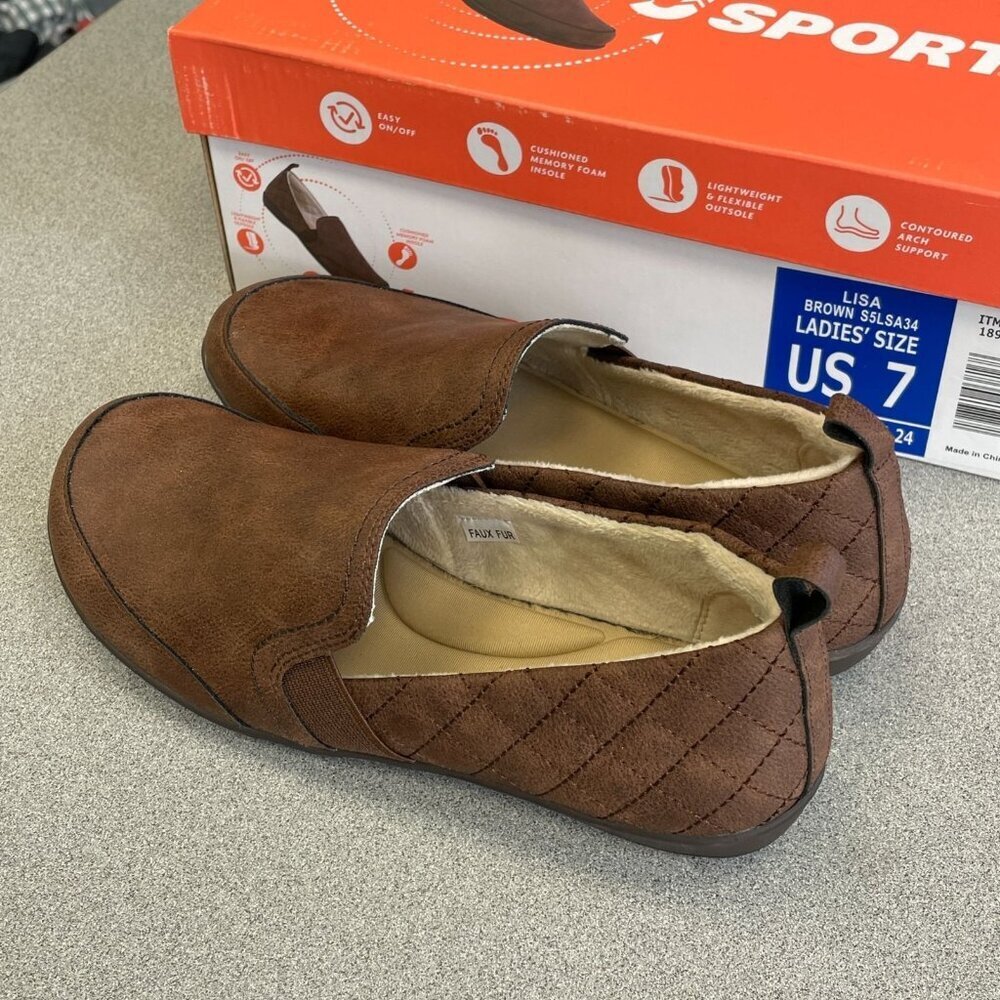 J Sport Women's Size 7 Slip-On Shoes Brown Casual Comfort - Picture 3 of 6